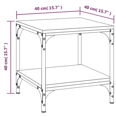 vidaXL Side Table Sonoma Oak 40x40x40 cm Engineered Wood