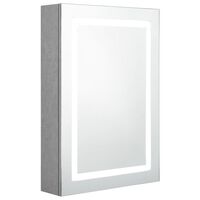 vidaXL LED Bathroom Mirror Cabinet Concrete Grey 50x13x70 cm