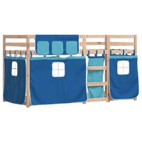 vidaXL Bunk Bed without Mattress Blue 90x190 cm Single Solid Wood Pine