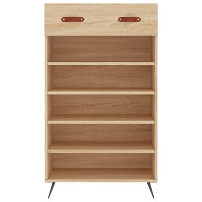 vidaXL Shoe Cabinet Sonoma Oak 60x35x105 cm Engineered Wood