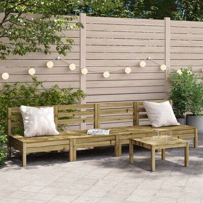 vidaXL Garden Sofas Armless 4 pcs Impregnated Wood Pine