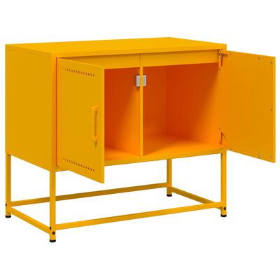 vidaXL TV Cabinet Mustard Yellow 68.5x39x60.5 cm Steel