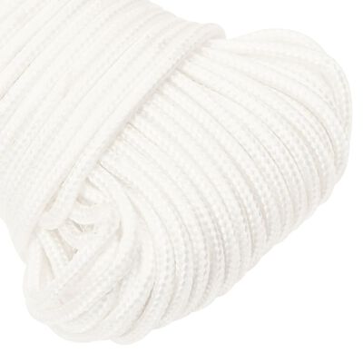 vidaXL Boat Rope Full White 5 mm 25 m Polypropylene