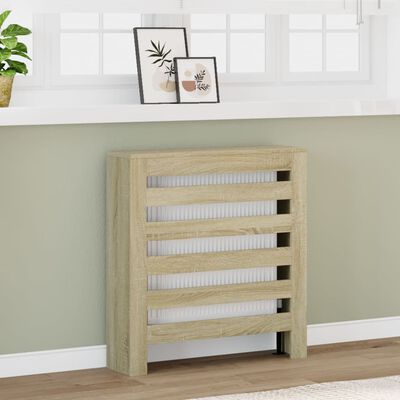 vidaXL Radiator Cover Sonoma Oak 78x20x82 cm Engineered Wood