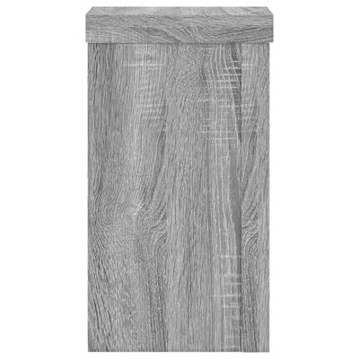 vidaXL Plant Stands 2 pcs Grey Sonoma 10x10x18 cm Engineered Wood