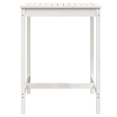 vidaXL Garden Table White 82.5x82.5x110 cm Solid Wood Pine