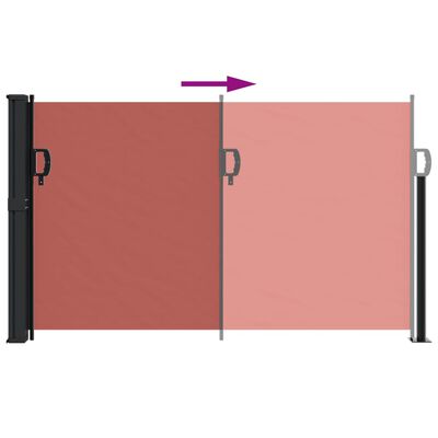 vidaXL Retractable Side Awning Terracotta 120x500 cm