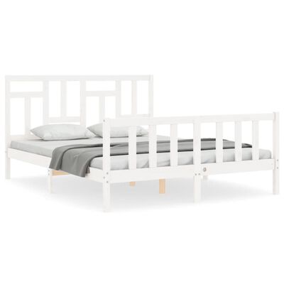 vidaXL Bed Frame without Mattress White 160x200 cm Solid Wood Pine