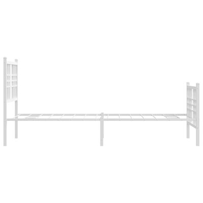 vidaXL Metal Bed Frame without Mattress with Footboard White 80x200 cm