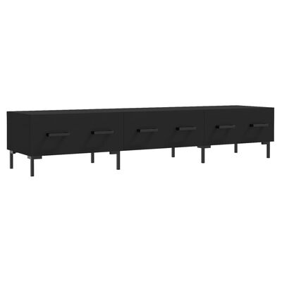 vidaXL TV Cabinet Black 150x36x30 cm Engineered Wood