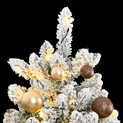 vidaXL Artificial Hinged Christmas Tree 300 LEDs & Ball Set 210 cm