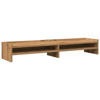 vidaXL Monitor Stand Artisian Oak 100x24x16 cm Engineered Wood