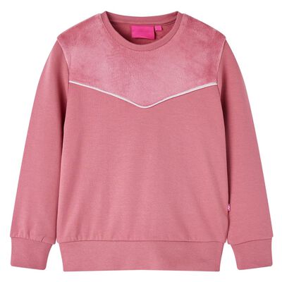 Kids' Sweatshirt Velvet Patchwork Raspberry 140