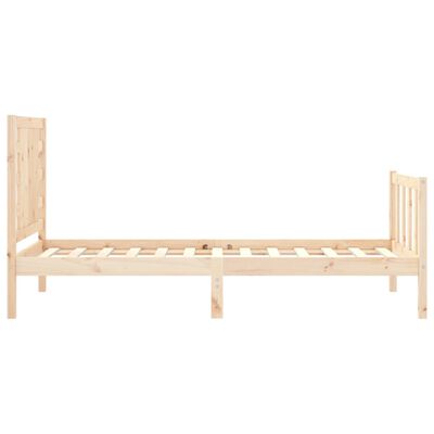 vidaXL Bed Frame without Mattress Single Solid Wood Pine