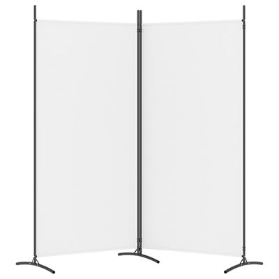 vidaXL 2-Panel Room Divider White 175x180 cm Fabric