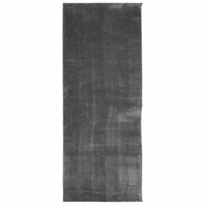 vidaXL Rug HUARTE Short Pile Soft and Washable Anthracite 80x200 cm