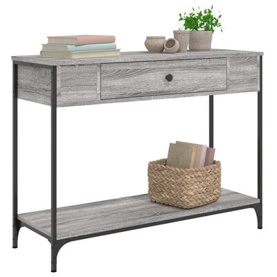 vidaXL Console Table Grey Sonoma 100x34.5x75 cm Engineered Wood