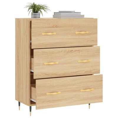 vidaXL Sideboard Sonoma Oak 69.5x34x90 cm Engineered Wood