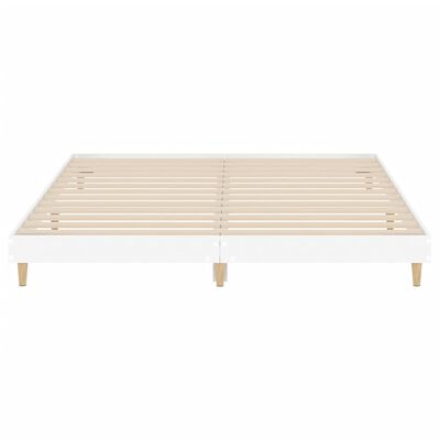 vidaXL Bed Frame without Mattress White 140x200 cm Engineered Wood