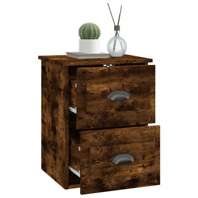 vidaXL Wall-mounted Bedside Cabinets 2 pcs Smoked Oak 41.5x36x53cm