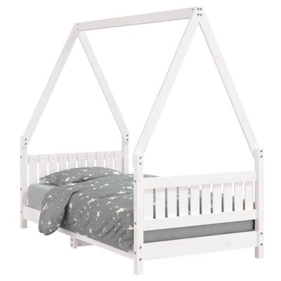 vidaXL Kids Bed Frame White 80x160 cm Solid Wood Pine