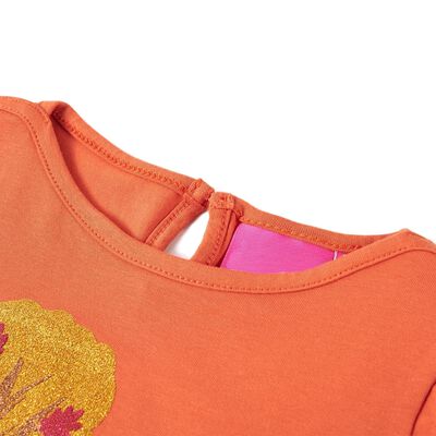 Kids' T-shirt with Long Sleeves Burnt Orange 104