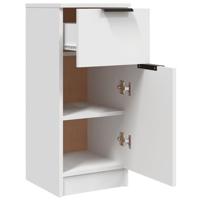 vidaXL Sideboards 2 pcs White 30x30x70 cm Engineered Wood