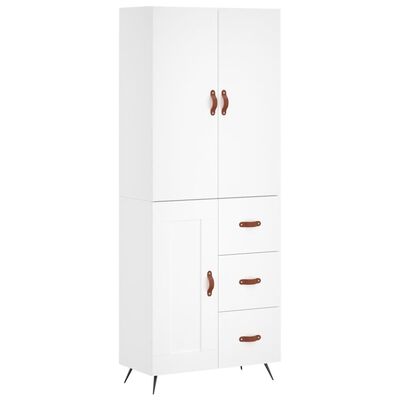 vidaXL Highboard White 69.5x34x180 cm Engineered Wood