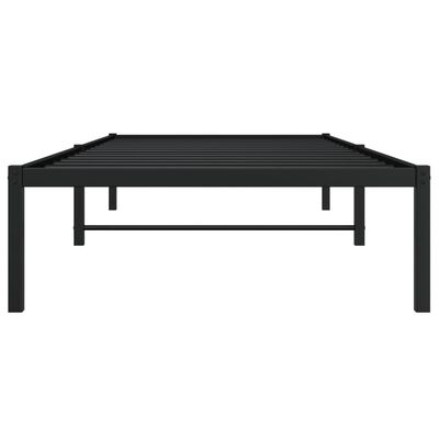 vidaXL Metal Bed Frame without Mattress Black 90x190 cm Single