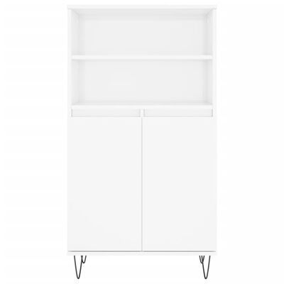 vidaXL Highboard High Gloss White 60x36x110 cm Engineered Wood