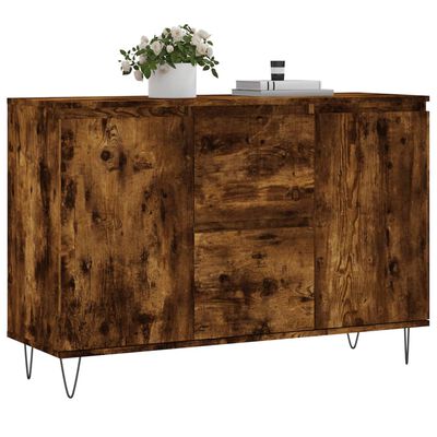 vidaXL Sideboard Smoked Oak 104x35x70 cm Engineered Wood