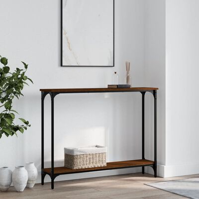 vidaXL Console Table Brown Oak 100x22.5x75 cm Engineered Wood