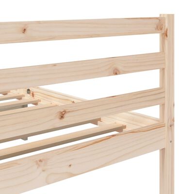 vidaXL Bed Frame without Mattress Solid Wood 160x200 cm (810440+814204)