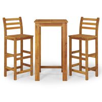 vidaXL 3 Piece Garden Bar Set Solid Wood Acacia