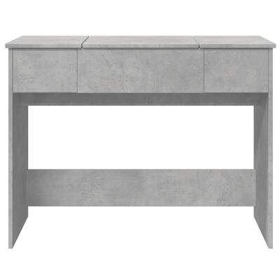 vidaXL Dressing Table with Mirror Concrete Grey 100x45x76 cm