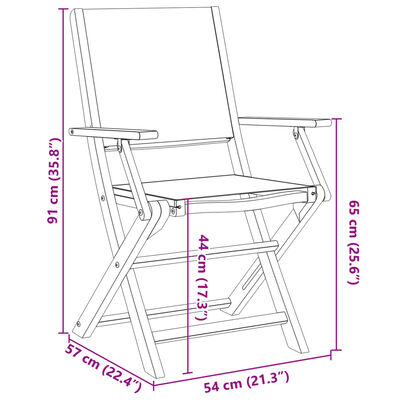 vidaXL Garden Chairs 2 pcs Beige Solid Wood Acacia and Fabric