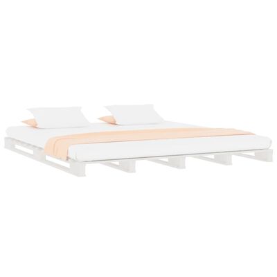 vidaXL Pallet Bed without Mattress White 120x200 cm Solid Wood