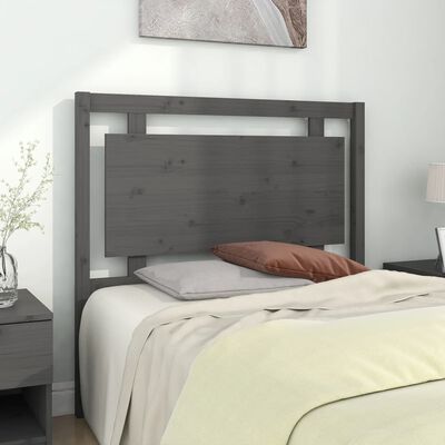 vidaXL Bed Headboard Grey 105.5x4x100 cm Solid Pine Wood