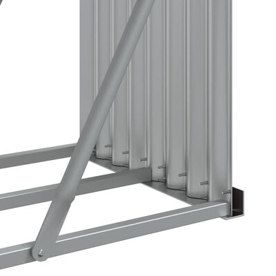 vidaXL Log Holder Anthracite 234x45x100 cm Galvanised Steel