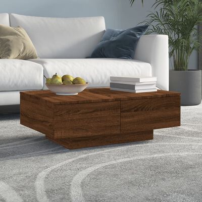 vidaXL Coffee Table Brown Oak 90x60x31 cm Engineered Wood