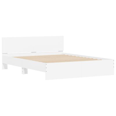 vidaXL Bed Frame without Mattress White 140x190 cm