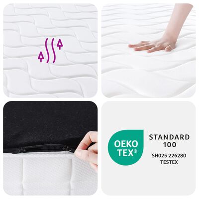 vidaXL Pocket Spring Mattress Medium Firm 120x200 cm