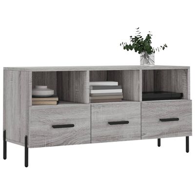 vidaXL TV Cabinet Grey Sonoma 102x36x50 cm Engineered Wood