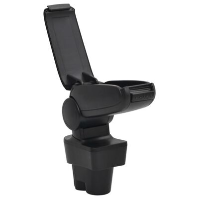 vidaXL Car Armrest Black 12x36x(33.5-48) cm ABS