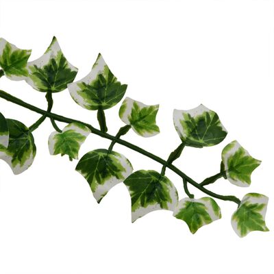 vidaXL Artificial Hanging Plants 12 pcs 339 Leaves 90 cm Green and White