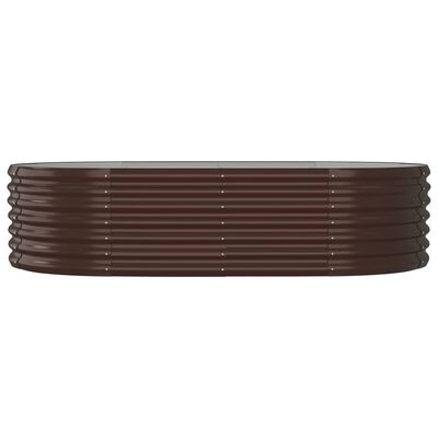 vidaXL Garden Raised Bed Powder-coated Steel 152x80x36 cm Brown