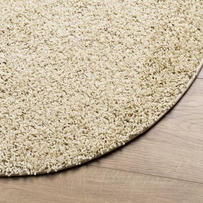 vidaXL Shaggy Rug PAMPLONA High Pile Modern Gold Ø 120 cm