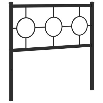 vidaXL Metal Headboard Black 90 cm