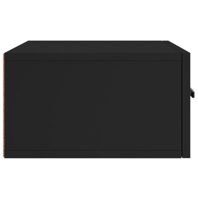 vidaXL Wall-mounted Bedside Cabinet Black 35x35x20 cm