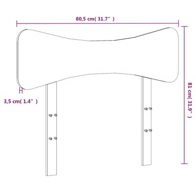 vidaXL Headboard Wax Brown 75 cm Solid Wood Pine